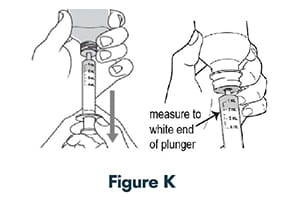 How to administer Quillivant XR methylphenidate - Step 7: Figure K - Measuring dose