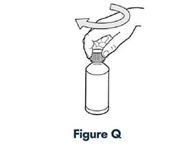 How to administer Quillivant XR methylphenidate - Step 11: Figure Q - Cap on bottle