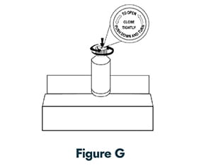 How to administer Quillivant XR methylphenidate - Step 4: Figure G - Removing cap