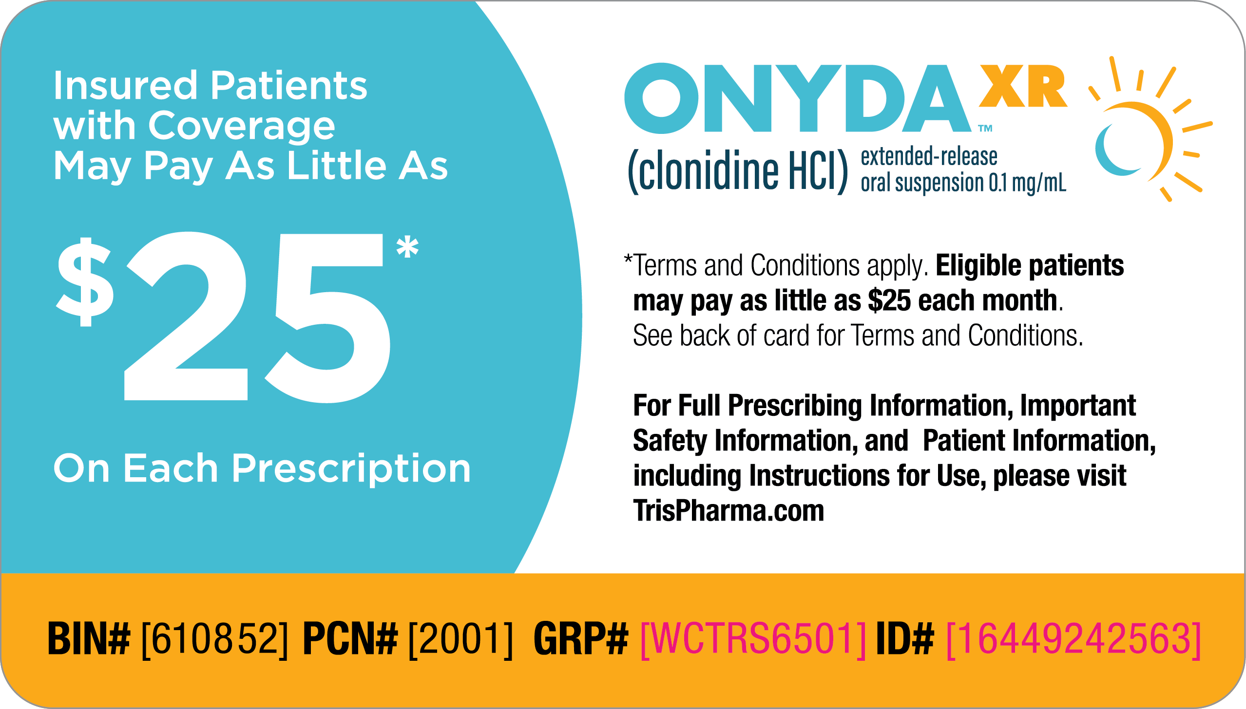 ONYDA Savings card